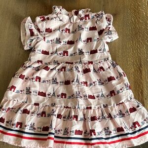 Janie and Jack Charming Kids Dress with Red and Blue Print